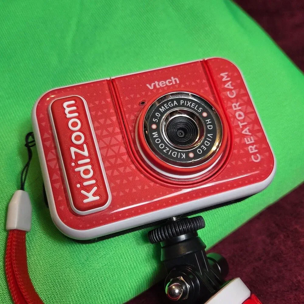 VTech KidiZoom Creator Cam Digital Video Camera with Tripod and Green Screen